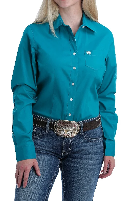 Cinch Women's Stretch Shirts Fashionable Tied Short Sleeve