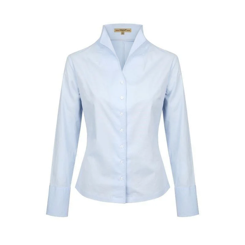 Dubarry Snowdrop Ladies Portrait Collar Shirt - Blue Soft Cotton Short Tee