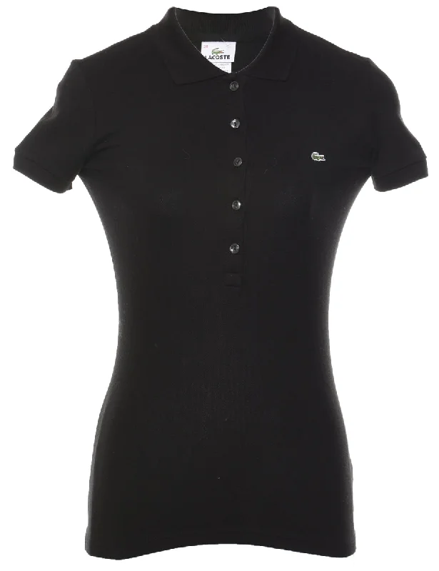 Lacoste Classic Black Polo Shirt - S Relaxed Fit Short Shirt