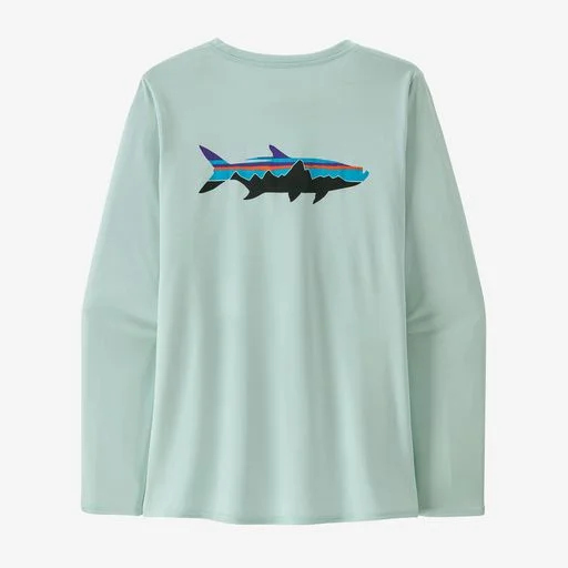 Patagonia Women's Long Sleeve Cap Cool Daily Waters Graphic Shirt Casual Cotton Short Shirt Patagonia Women's Long Sleeve Cap Cool Daily Waters Graphic Shirt Casual Cotton Short Shirt