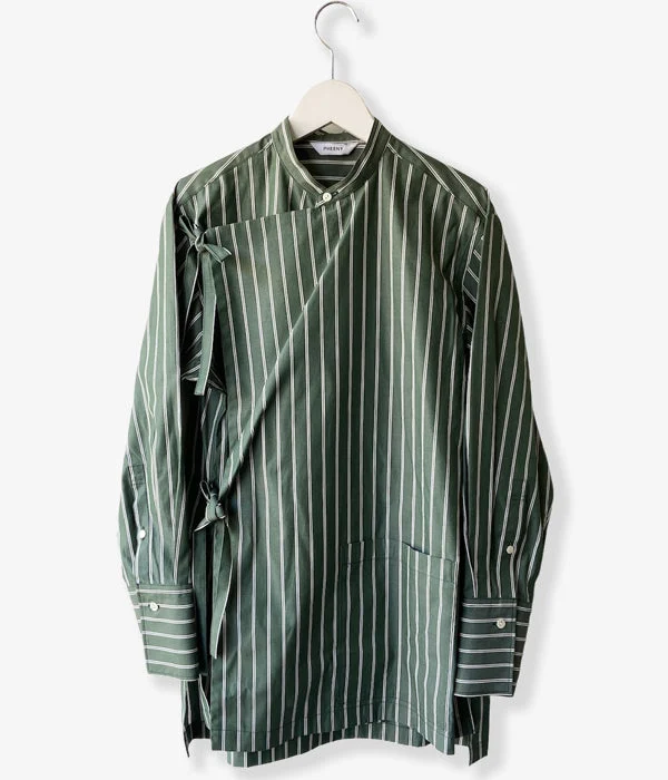 PHEENY/"SAMUE"SHIRTS(GREEN) Casual Ruffle Short Shirt