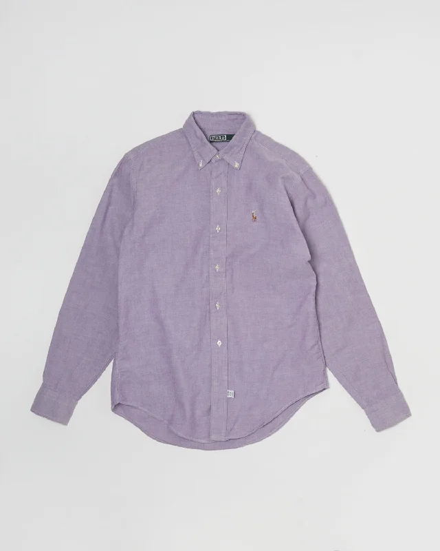 Oxford Shirts / Purple Stylish Crew Neck Shirt