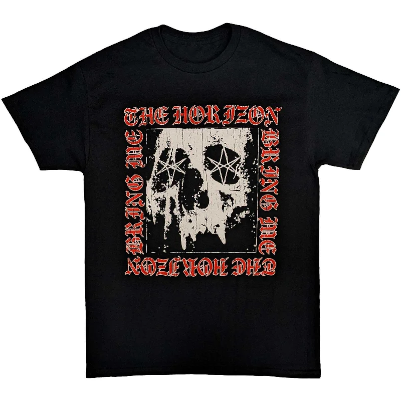 Bring Me The Horizon | Official Band T-Shirt | Metal Logo Skull Mesh Blend Leather Blend Suede Blend