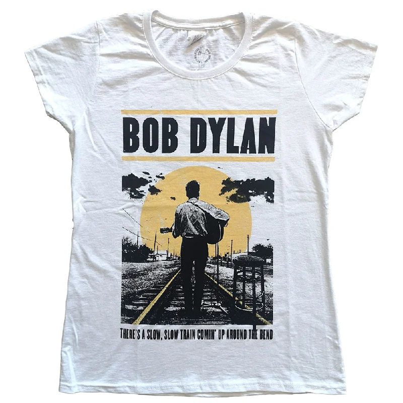 Bob Dylan Ladies T-Shirt: Slow Train Boxy Fit Fitted Loose