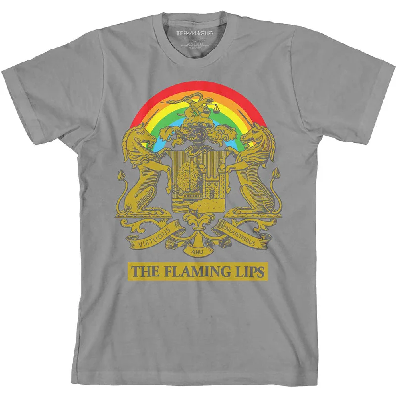 The Flaming Lips | Official Band T-Shirt | Virtuous Industrious Solid Color Striped Floral