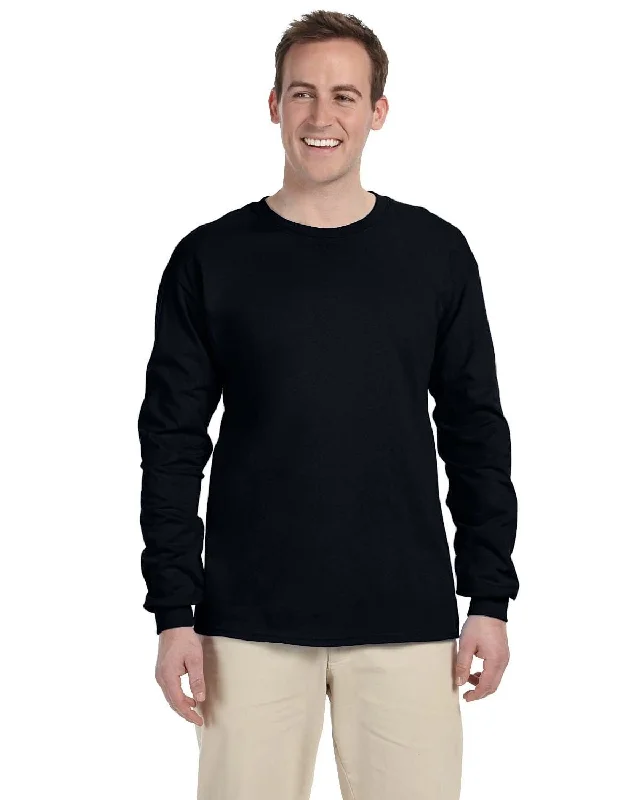 Fruit of the Loom Lightweight Long Sleeve T-Shirt | Black Terry Blend Velvet Blend Canvas Blend Fruit of the Loom Lightweight Long Sleeve T-Shirt | Black Terry Blend Velvet Blend Canvas Blend