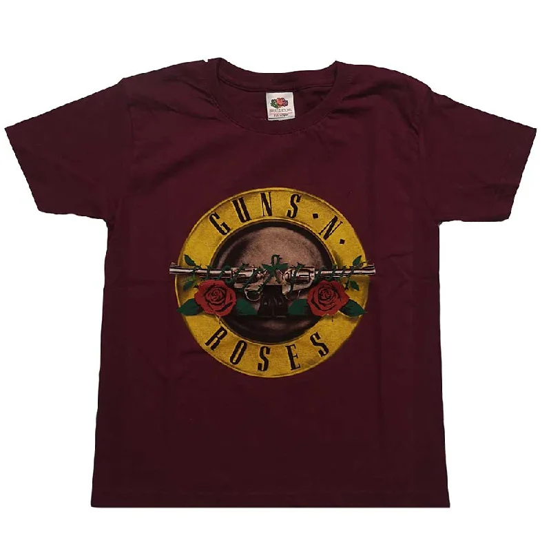 Guns N' Roses Kids T-Shirt: Classic Logo Mesh Blend Leather Blend Suede Blend