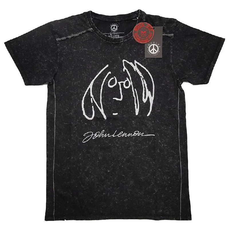 John Lennon Snow Wash T-Shirt: Self Portrait Rayon Velvet Corduroy