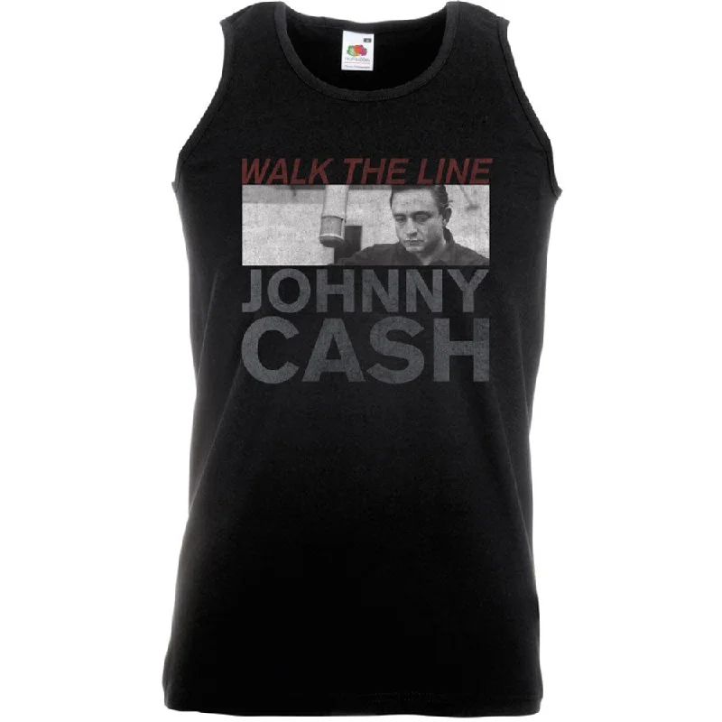 Johnny Cash Unisex Vest T-Shirt: Studio Shot Faux Fur Fabric Real Fur Fabric Shearling Fabric