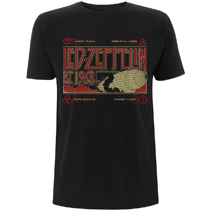 Led Zeppelin | Official Band T-Shirt | Zeppelin & Smoke Faux Fur Fabric Real Fur Fabric Shearling Fabric