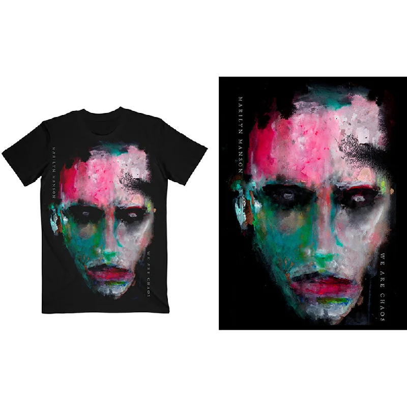 Marilyn Manson | Official Band T-Shirt | We Are Chaos Cover Elegant Classic Vintage