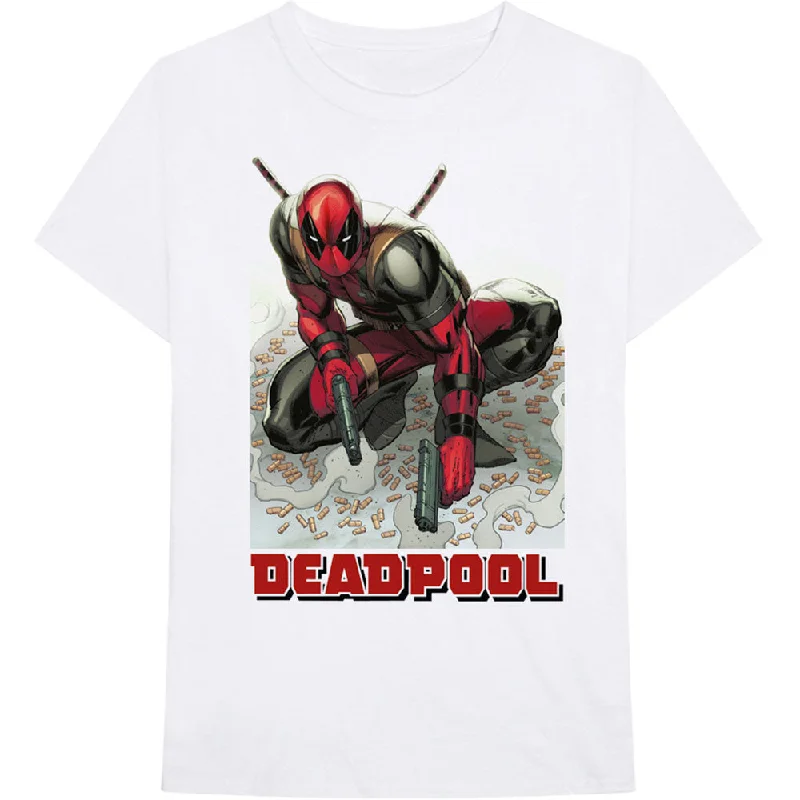 Marvel Comics | Official Band T-Shirt | Deadpool Bullet Seamless Knitted Crochet