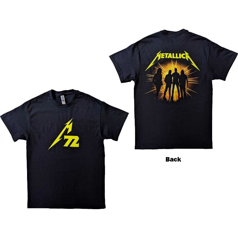 Metallica | Official Band T-Shirt | 72 Seasons Strobes Photo (Back Print) Mesh Fabric Canvas Fabric Denim Fabric