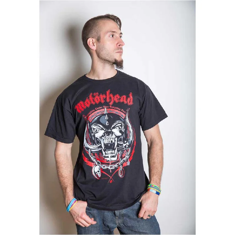 Motorhead | Official Band T-Shirt | Lightning Wreath Plaid T-Shirt Polka Dot Checkered