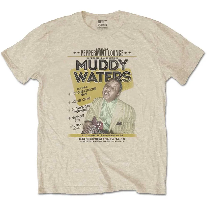 Muddy Waters | Official Band T-Shirt | Peppermint Lounge Graphic T-Shirt Round Neck Polyester