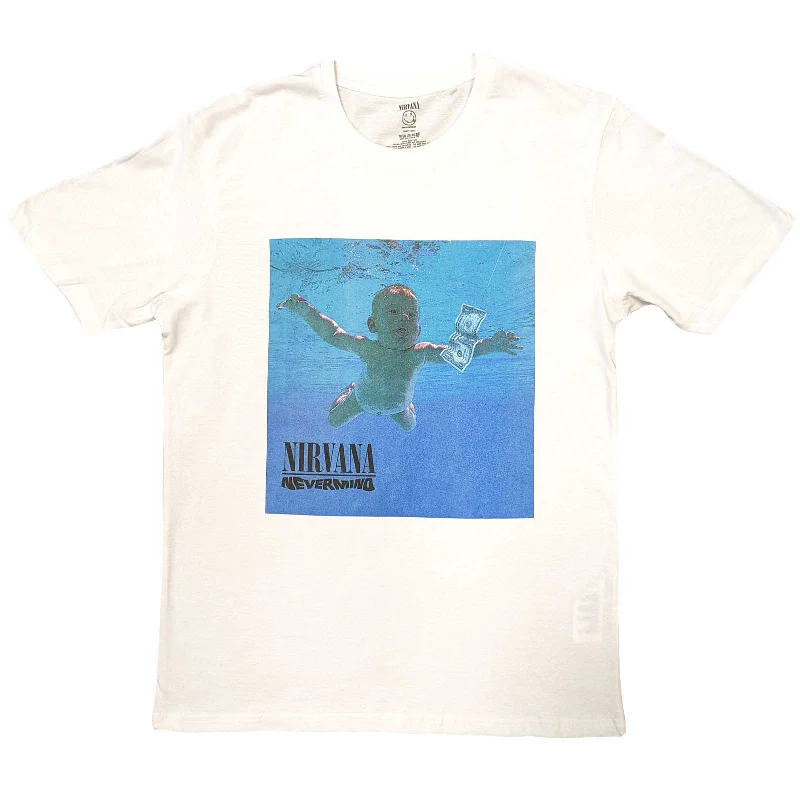 Nirvana | Official Band T-Shirt | Nevermind Album Solid Color Striped Floral