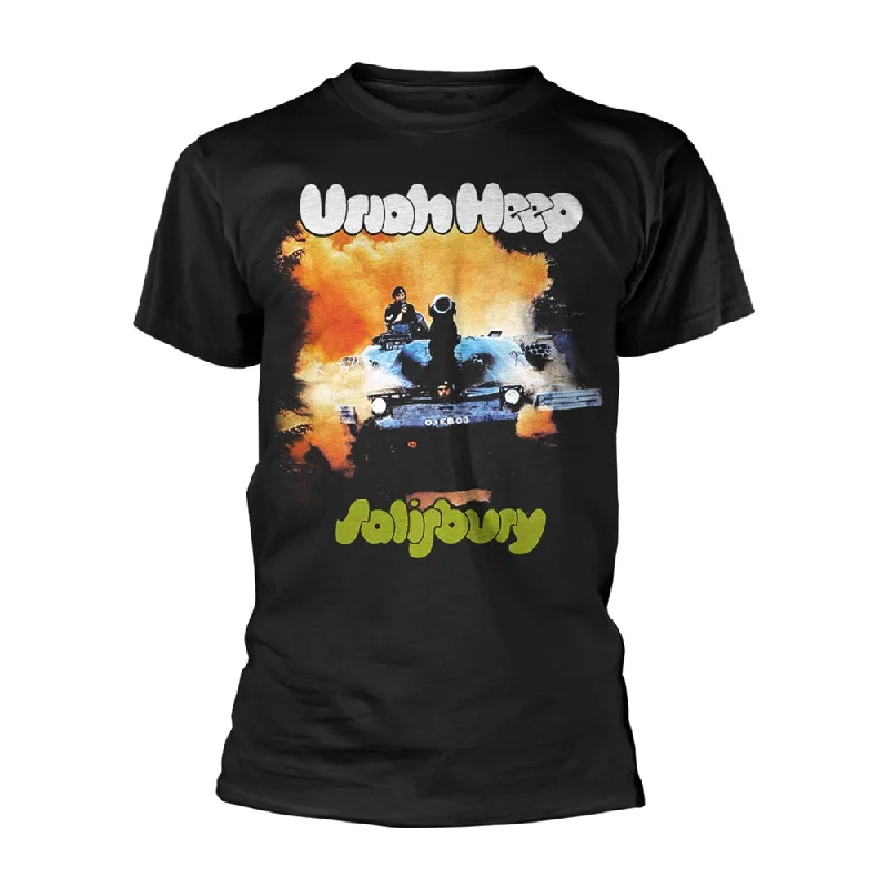 Uriah Heep Unisex T-shirt: Salisbury Mesh Fabric Canvas Fabric Denim Fabric