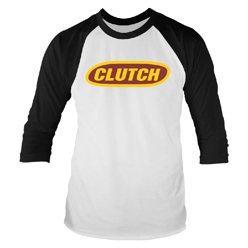 Clutch Unisex Raglan T-shirt: Classic Logo (Whte/Black) Elasticated Padded Insulated