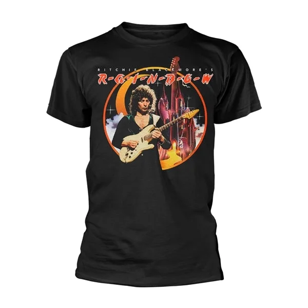 Rainbow | Official Band T-Shirt | Ritchie Blackmore's Rainbow Photo Oversized T-Shirt Spandex breathable