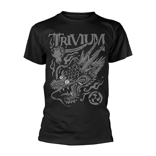 Trivium | Official Band T-Shirt | Screaming Dragon Collared Crew Neck Turtle Neck