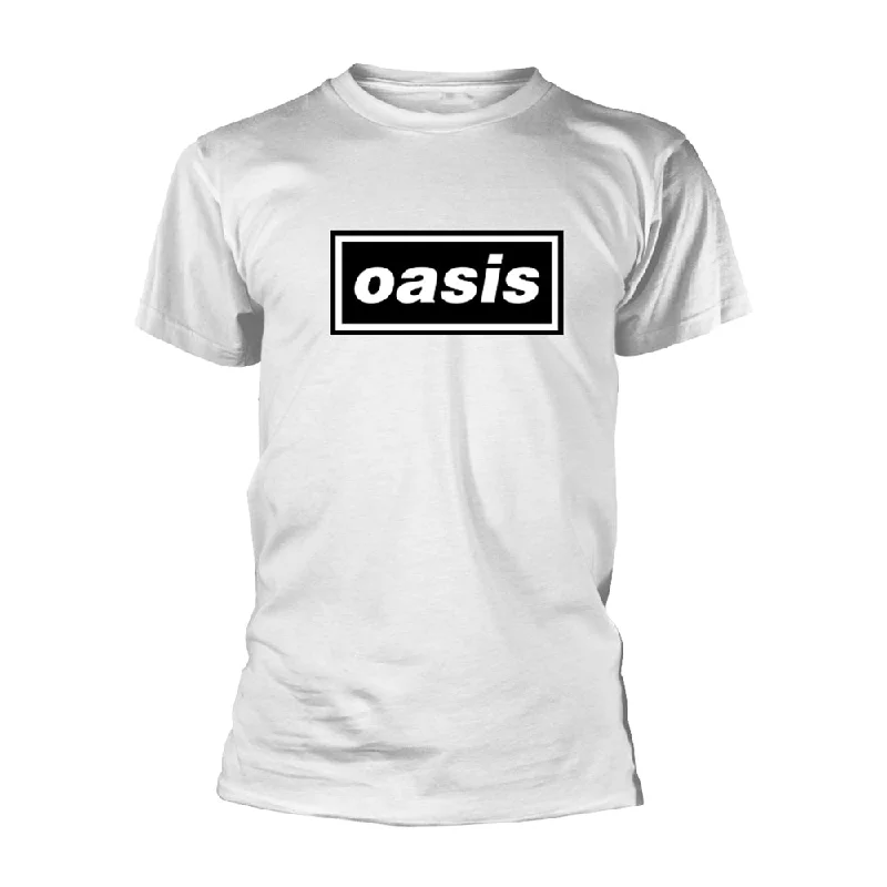 Oasis Unisex T-shirt: Decca Logo (White) Cozy Warm Stylish