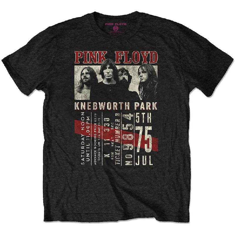 Pink Floyd Eco-T-Shirt: Knebworth '75 Spandex Blend Rayon Blend Denim Blend