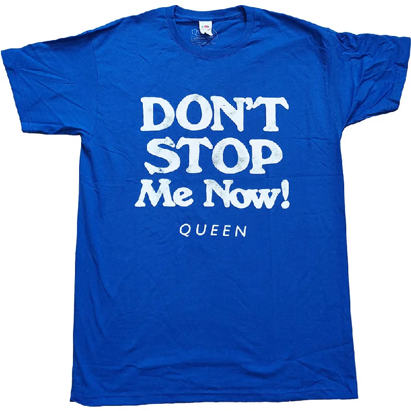 Queen | Official Band T-Shirt | Don't Stop Me Now Notch Collar Peter Pan Collar Cowl Neck