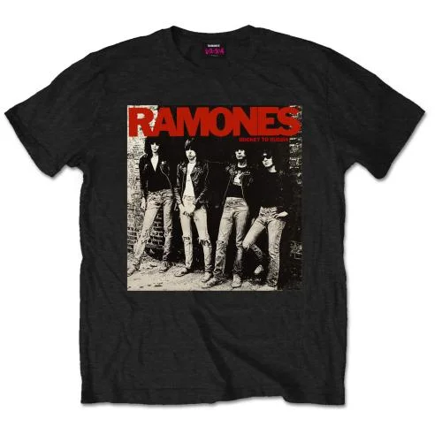 Ramones | Official Band T-Shirt | Rocket to Russia Print Jacquard Patchwork