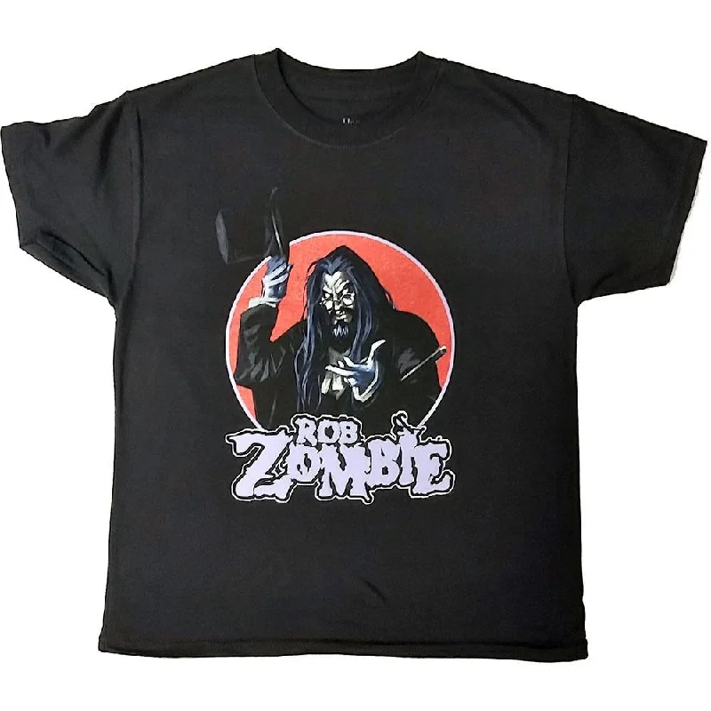 Rob Zombie Kids T-Shirt: Magician Beaded Sequined Faux Fur