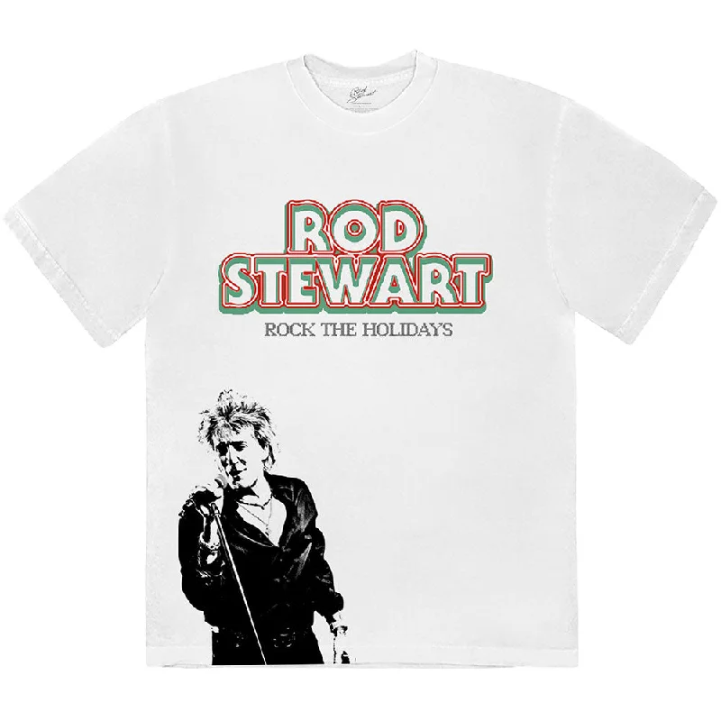 Rod Stewart | Official Band T-Shirt | Rock The Holidays Elegant Classic Vintage