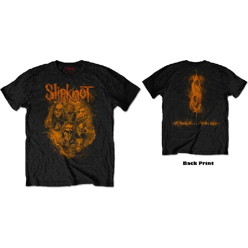 Slipknot | Official Band T-Shirt | WANYK Orange (Back Print) Faux Fur Fabric Real Fur Fabric Shearling Fabric