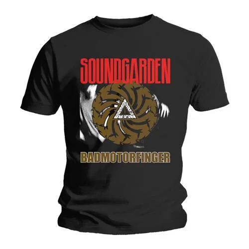 Soundgarden | Official Band T-Shirt | Badmotorfinger V.2 Collared Crew Neck Turtle Neck