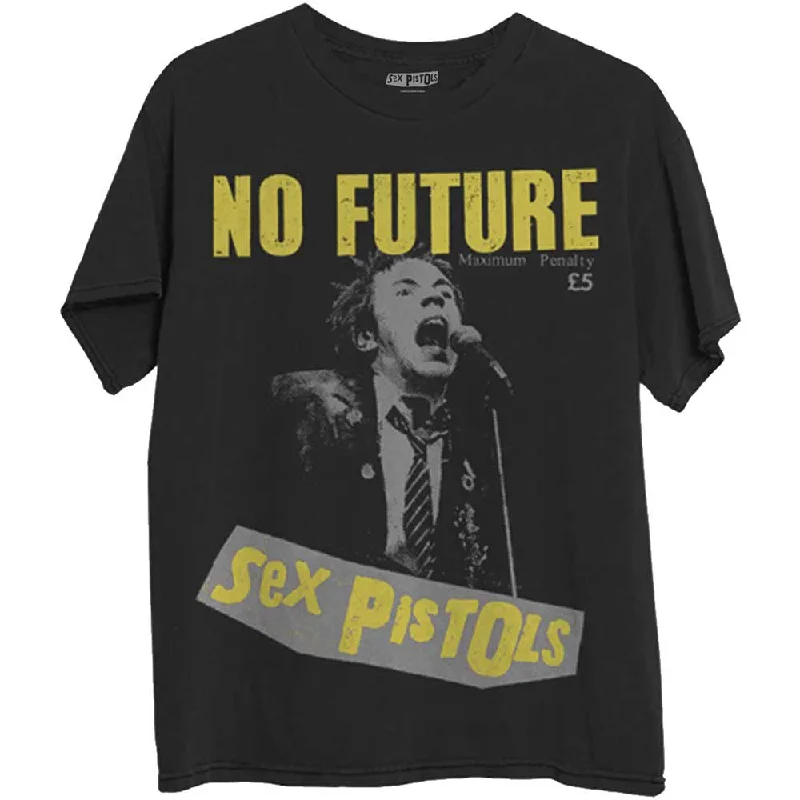 The Sex Pistols | Official Band T-Shirt | No Future Collared Crew Neck Turtle Neck