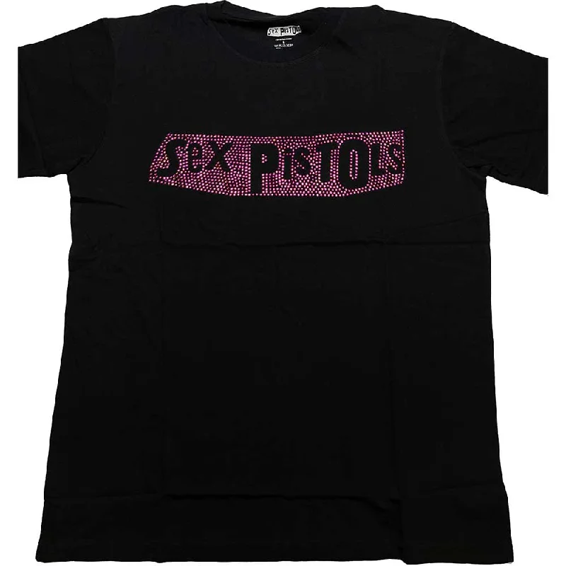 The Sex Pistols | Official Band T-Shirt | Logo (Diamante) Knit Fabric Woven Fabric Fleece Fabric