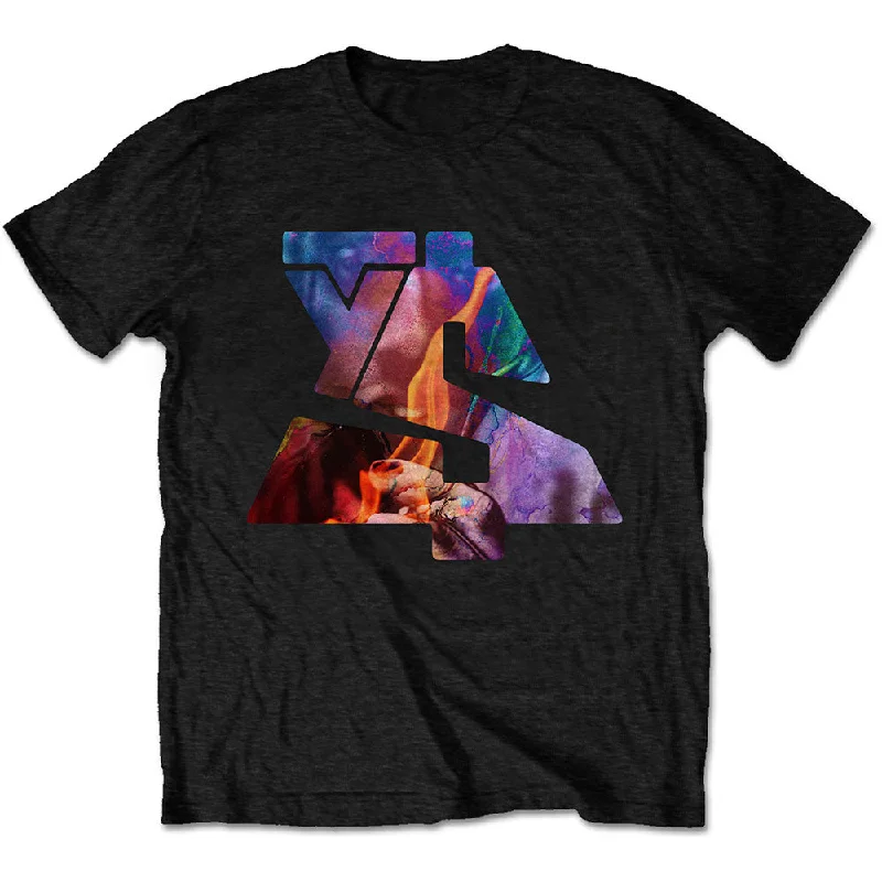 Ty Dolla Sign | Official Band T-Shirt | Filled In Logo Striped Floral Plaid