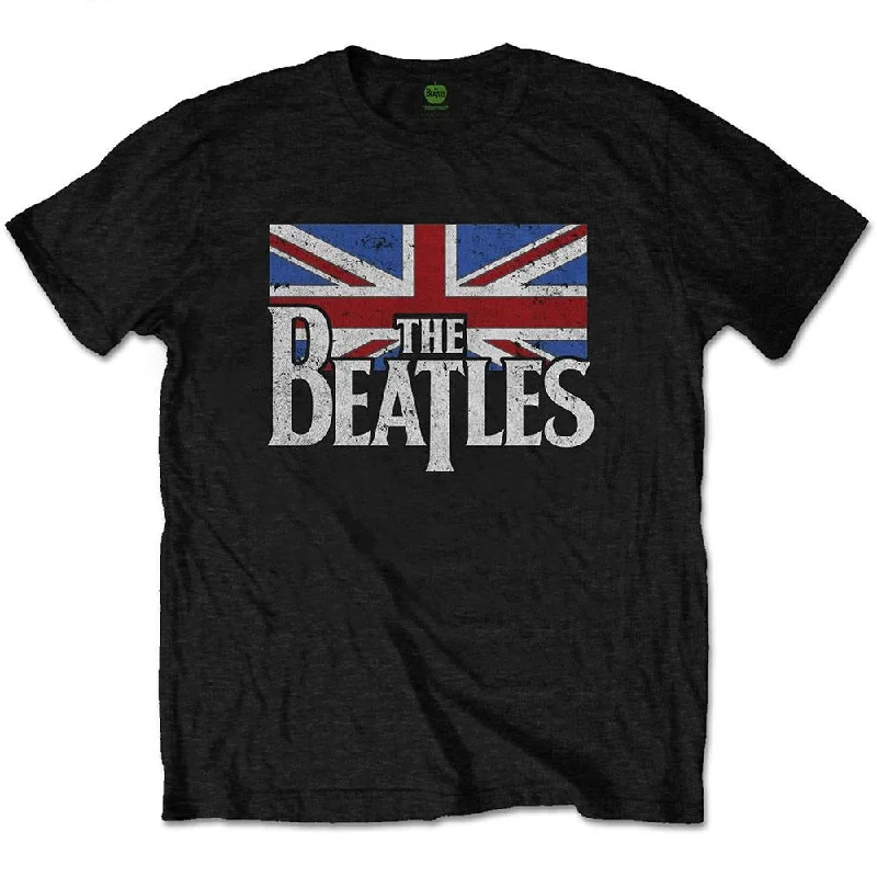 The Beatles Kids T-Shirt: Dop T Logo & Vintage Flag Collared Crew Neck Turtle Neck