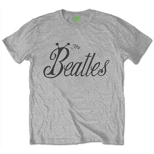 The Beatles | Official Band T-Shirt | Bug Logo V-Neck T-Shirt Long Sleeve Cotton