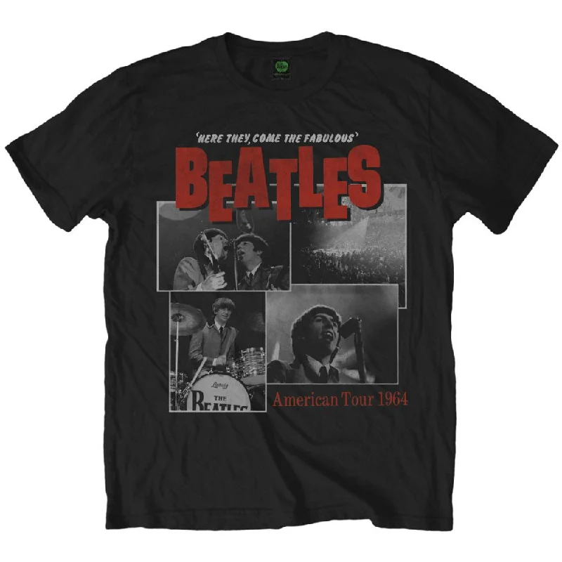 The Beatles | Official Band T-Shirt | Here they come Hooded Caped Shawl Collar