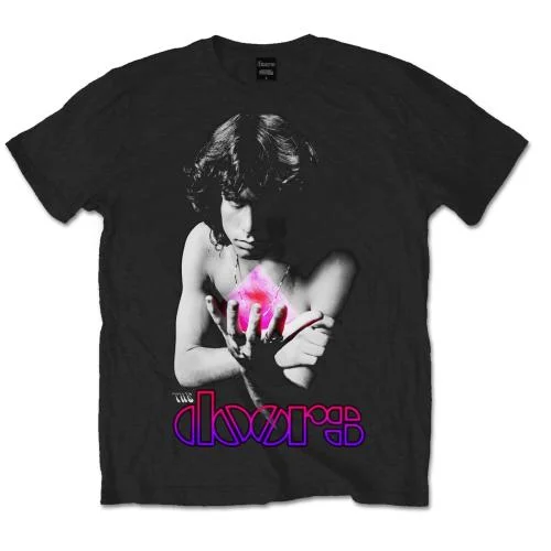 The Doors | Official Band T-Shirt | Psychedelic Jim Print Jacquard Patchwork