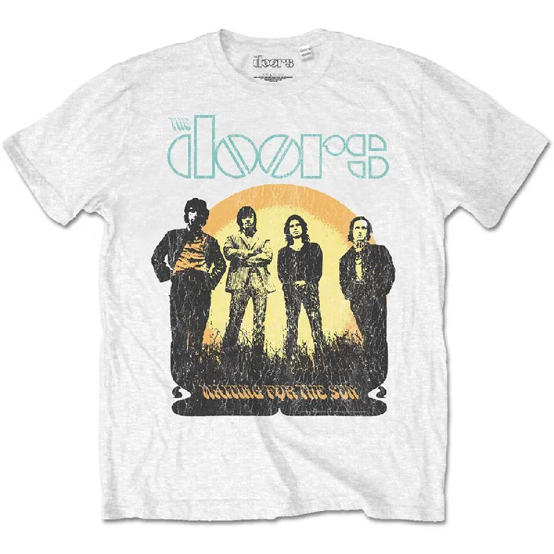 The Doors | Official Band T-Shirt | Waiting for the Sun Striped Floral Plaid