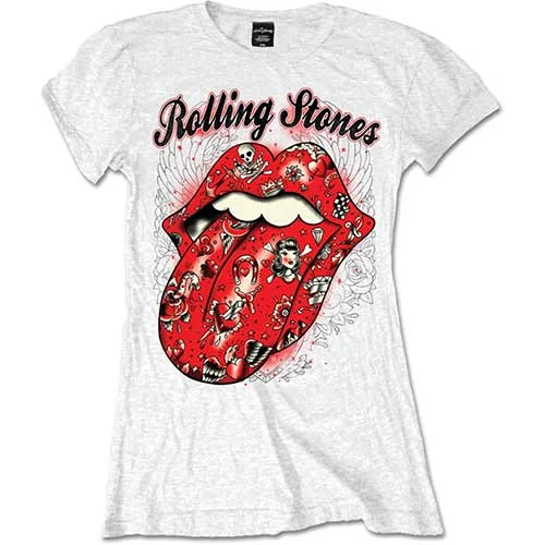 The Rolling Stones Ladies T-Shirt: Tattoo Flash Plaid T-Shirt Polka Dot Checkered