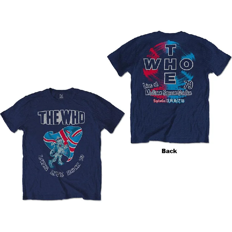 The Who T-Shirt: Long Live Rock '79 (Back Print) Real Fur Shearling Chenille