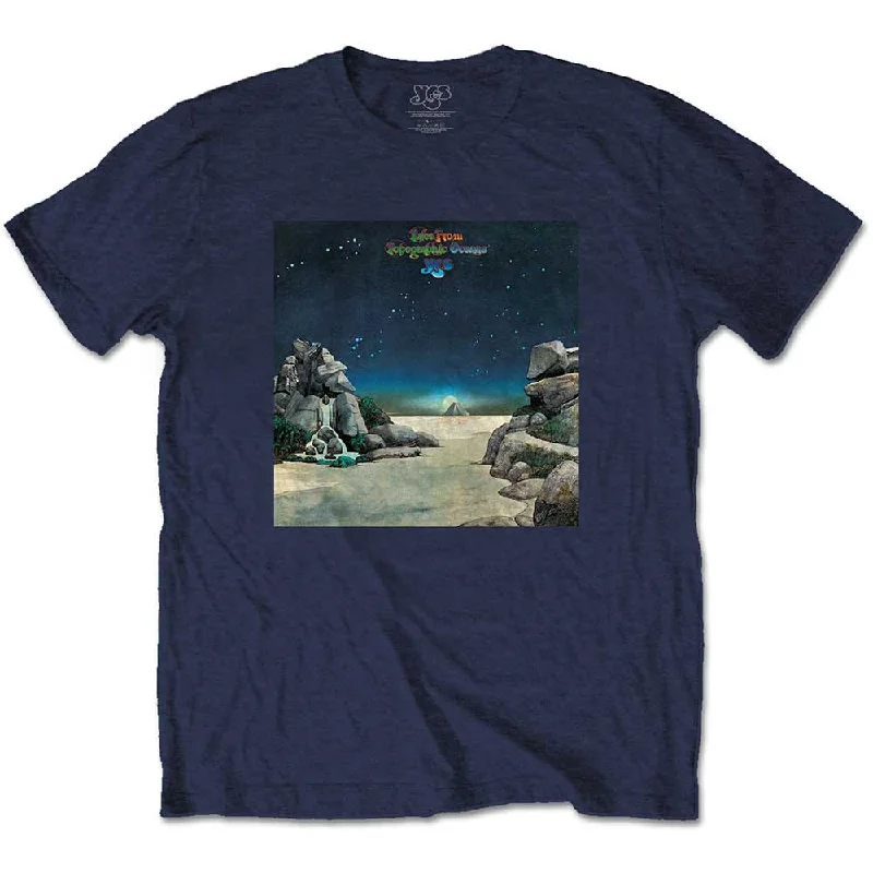 Yes | Official Band T-Shirt | Topographic Oceans Anti-Shrink Durable Soft