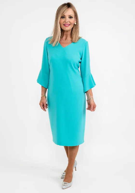 Avalon Sophie Bell Sleeve Pencil Midi Dress, Jade Cozy A-Line Midi Dress