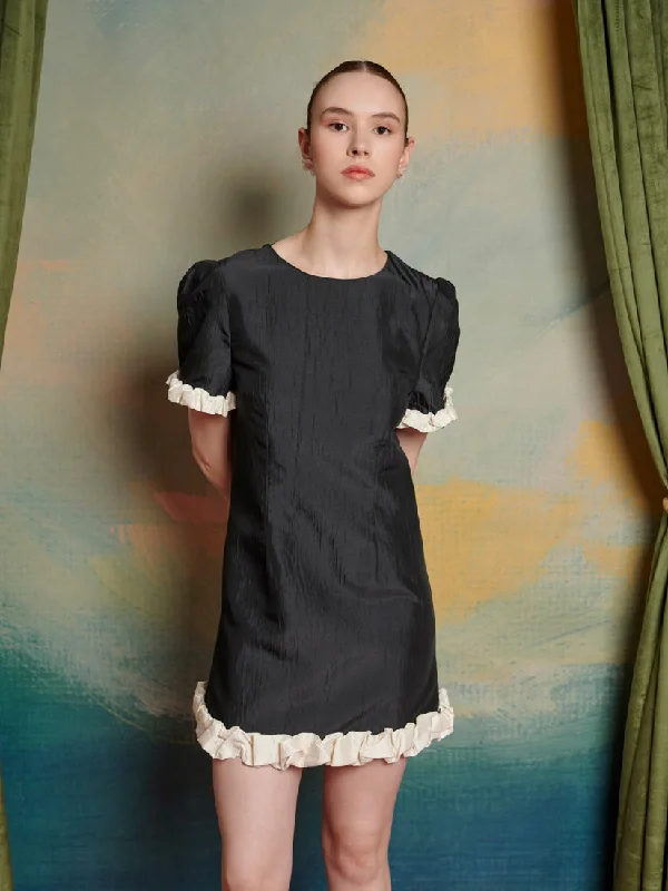 Avante Taffeta Mini Dress Elegant Vintage Mini Dress