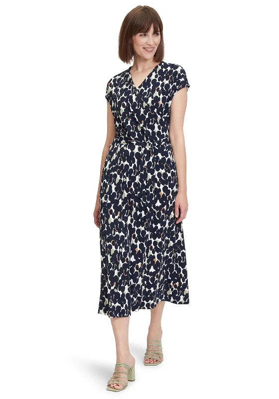 Betty Barclay Wrap Print Midi Dress, Multi Trendy Shift Midi Dress