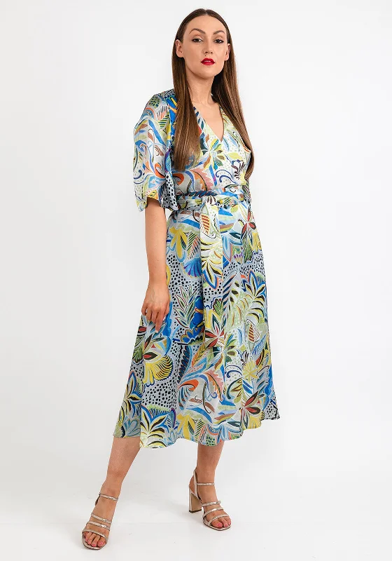 Camelot Floral Print Midi Dress, Green Multi Comfortable Ribbed Midi Dress