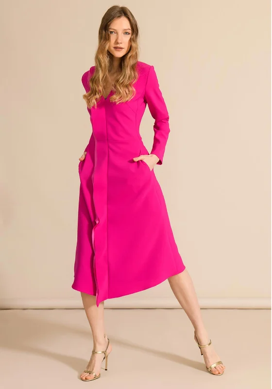 Caroline Kilkenny River Midi Dress, Pink Cozy T-shirt Midi Dress