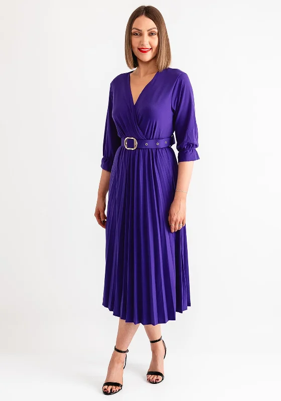 Kate & Pippa Positano Midi Dress, Purple Multi Fashionable Shift Midi Dress