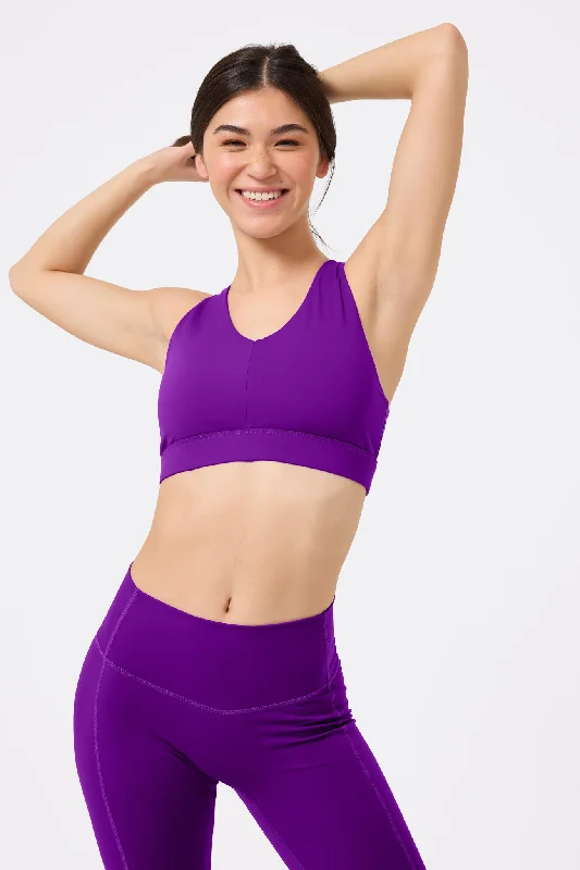 Action Sports Bra in Acai Comfortable Active Bra